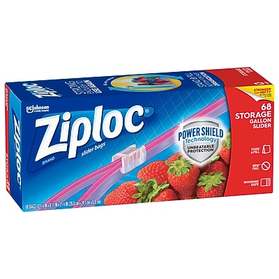 Ziploc Slider Power Shield Technology Gallon Size Slider Storage Bags (68 ct) - Thumbnail 3
