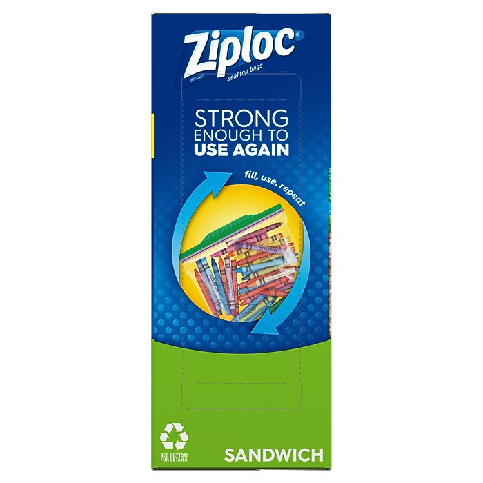 Ziploc Sandwich Bags, 90 Bags/Box (315885) | Staples