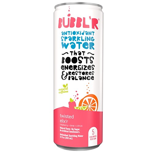 Bubbl'r Antioxidant Twisted Elix'r Flavored Sparkling Water, 12 oz