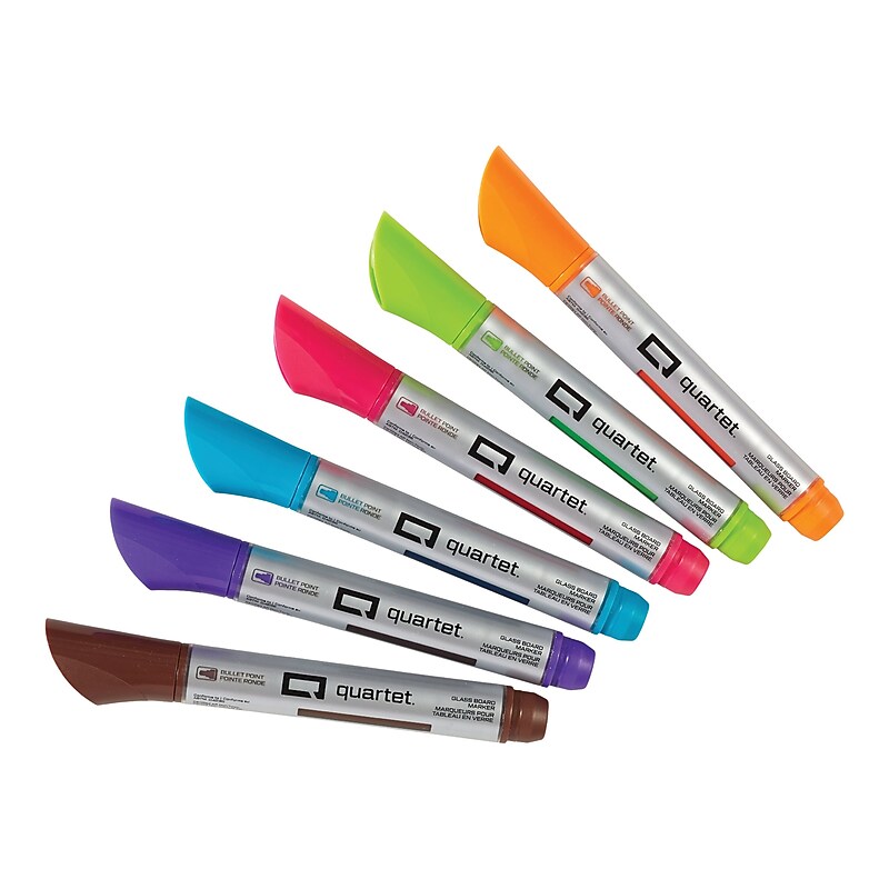 Quartet Premium Dry Erase Markers, Bullet Tip, Assorted Color Inks, 6/Pack (79556) image 1