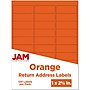JAM Paper Laser/Inkjet Mailing Address Label, 1" x 2 5/8", Orange, 30 Labels/Sheet, 4 Sheets/Pack (302725782)~#|#~sp87119635_sc7