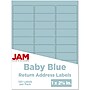 JAM Paper Laser/Inkjet Address Label, 1" x 2 5/8", Baby Blue, 30 Labels/Sheet, 4 Sheets/Pack (4052894)~#|#~sp87119639_sc7