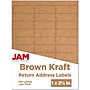 JAM Paper Laser/Inkjet Address Labels, 1" x 2 5/8", Brown Kraft, 30 Labels/Sheet, 4 Sheets/Pack (4513701)~#|#~sp87119642_sc7