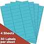 JAM Paper Laser/Inkjet Mailing Address Labels, 1" x 2 5/8", Blue, 120 Labels/Pack (302725762)~#|#~sp87119767_sc7