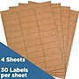 JAM Paper Laser/Inkjet Address Labels, 1" x 2 5/8", Brown Kraft, 30 Labels/Sheet, 4 Sheets/Pack (4513701)~#|#~sp87119773_sc7