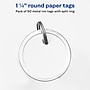 Avery Split Ring Metal Rim Paper Key Tags, 1-1/4" Diameter, White, 50/Pack (11025)~#|#~sp87210972_sc7