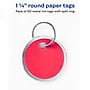 Avery Split Ring Metal Rim Paper Key Tags, 1-1/4" Diameter, Assorted Colors, 50 Tags (11026)~#|#~sp87210981_sc7