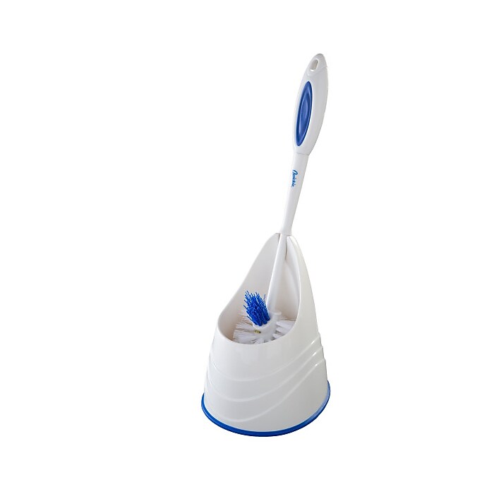 Quickie Plastic Toilet Brush with Caddy Multicolor 2055463 Staples