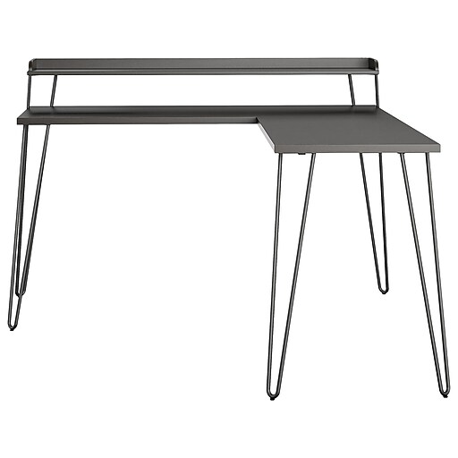 Ameriwood Haven 55" LShaped Desk with Riser, Espresso at Staples
