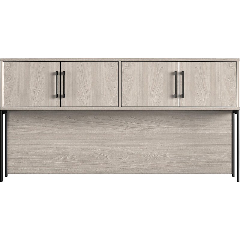 Ameriwood Parkside 71 "W Wall-Mounted Hutch, Light Brown Oak (9958848COM) image 1