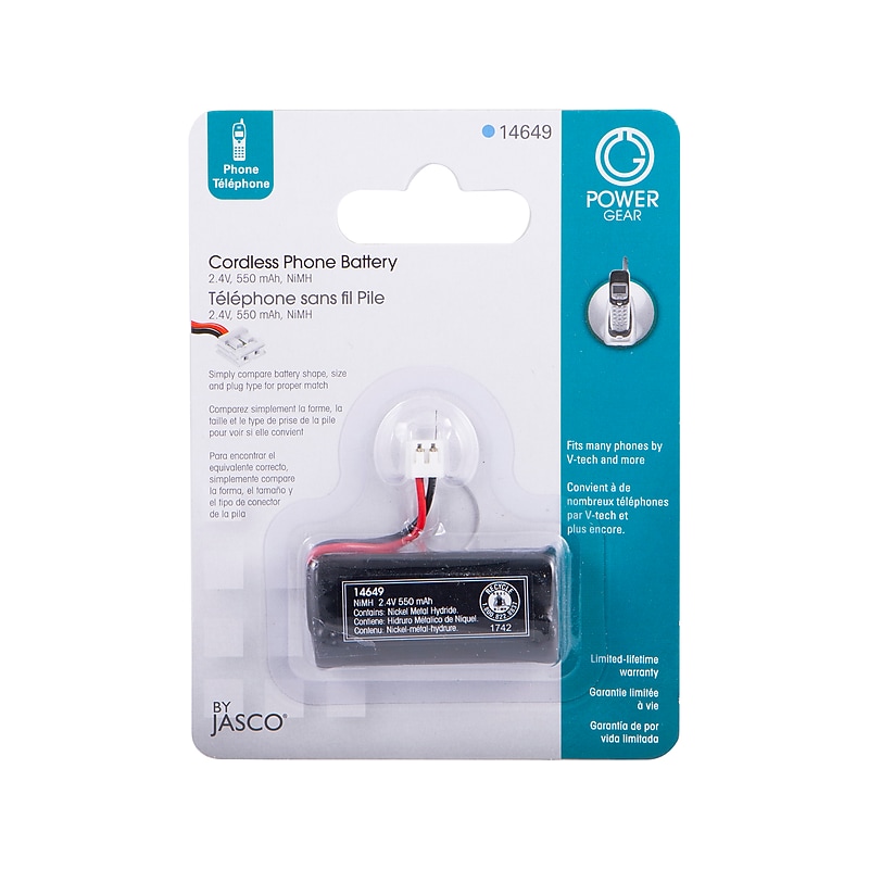 Jasco Power Gear Ni-MH Battery for Multiple Brands, 2.4V 550MAH (14649) image 1