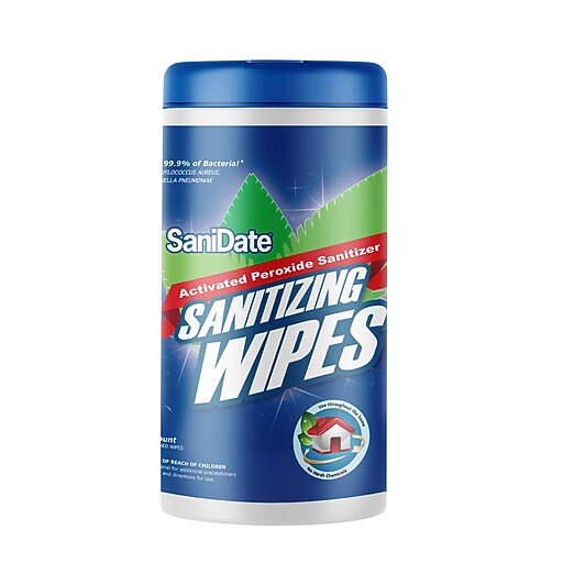 Sanidate Disinfecting Wipe, 125 Wipes per Canister, 6/Carton (2015