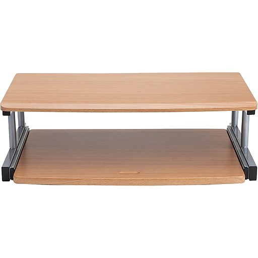 Mind Reader 2 Tier Monitor Riser, Brown (2TSLIDEBRN) at Staples