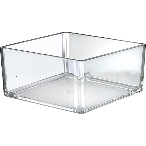 Azar Deluxe Open Lid Storage Bin, Clear, 4/Pack (556348) at Staples