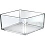 Azar Deluxe Open Lid Storage Bin, Clear, 4/Pack (556348)~#|#~sp88488456_sc7