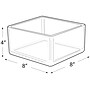 Azar Deluxe Open Lid Storage Bin, Clear, 4/Pack (556348)~#|#~sp88488458_sc7