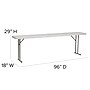 Flash Furniture Kathryn Folding Table, 96" x 18", Granite White (RB1896)~#|#~sp88869787_sc7