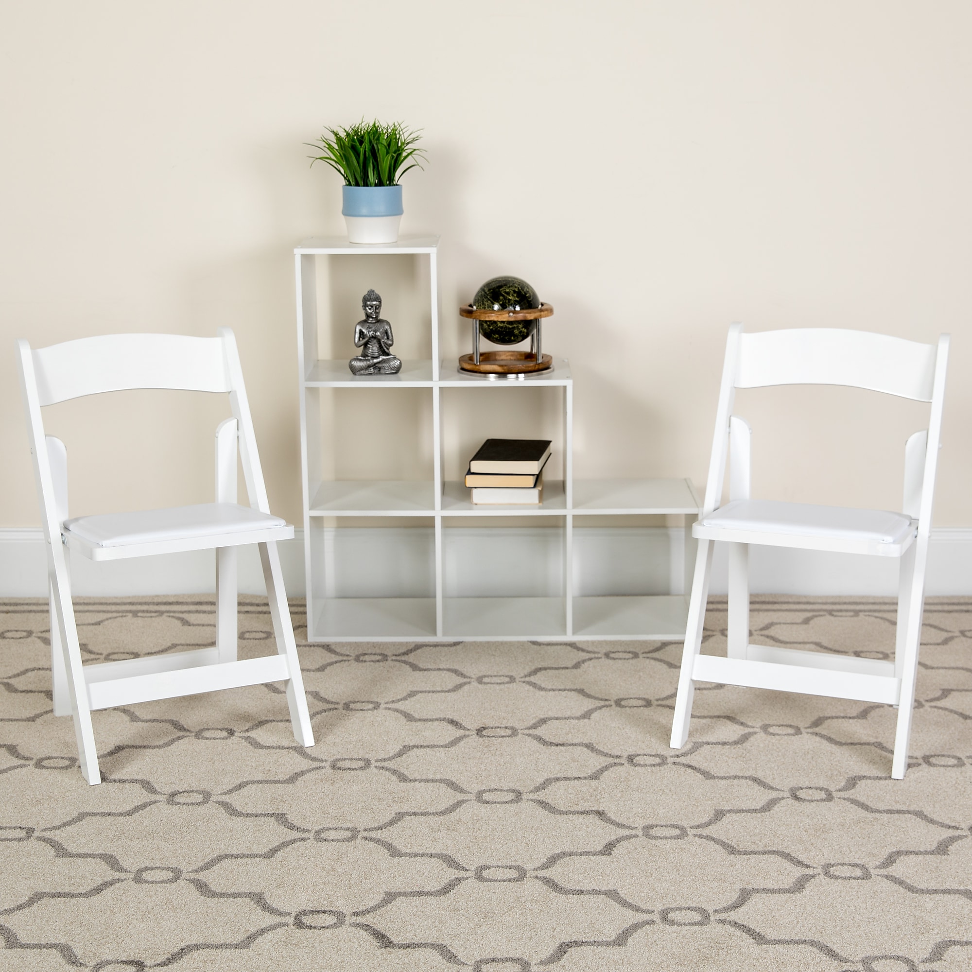Flash Furniture HERCULES Wood Armless Folding Chair, White, 4/Pack Sansujyuku sansujyuku.com