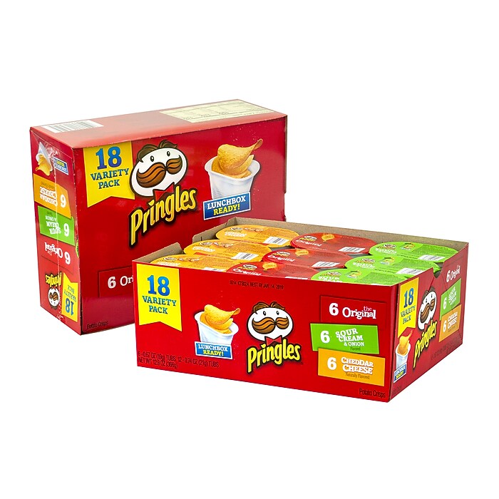 Pringles Variety Pack Potato Chips, 0.67 oz., 36 Bags/Pack (220