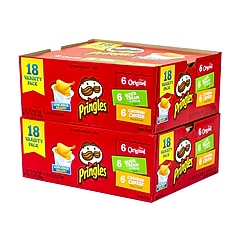Pringles Variety Pack Potato Chips, 0.74 oz., 72 Bags/Carton