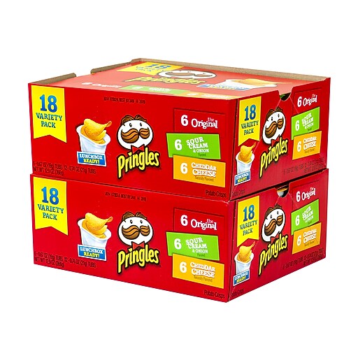 Pringles Variety Pack Potato Chips, 0.67 oz., 36 Bags/Pack