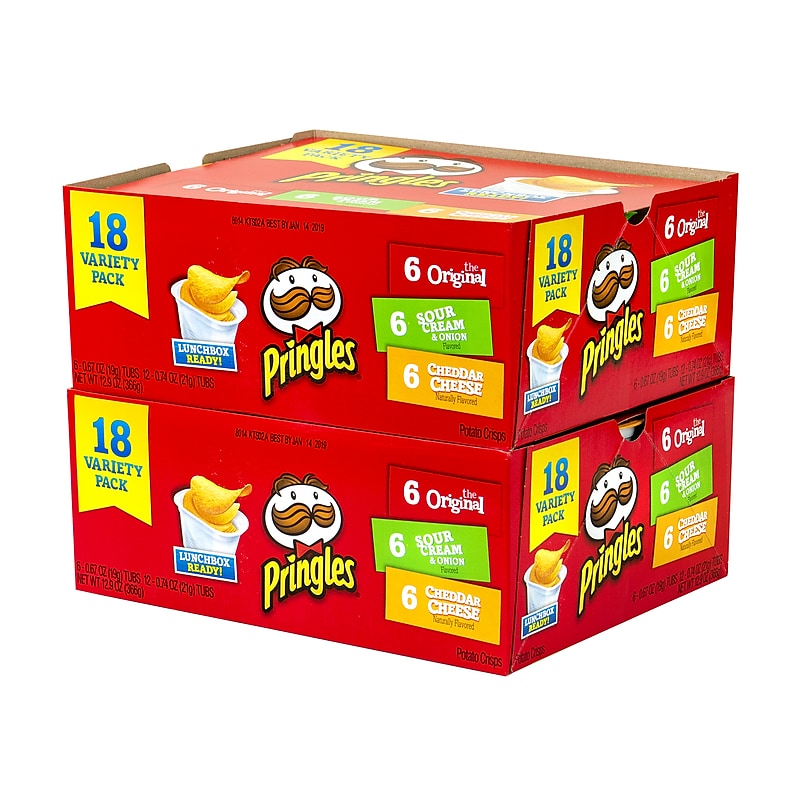 Pringles Variety Pack Potato Chips, 0.67 oz., 36 Bags/Pack (220-00407) image 1