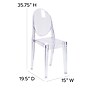 Flash Furniture Cheryl Polycarbonate Ghost Side Chair, Armless, Transparent Crystal (FH111APCCLR)~#|#~sp88964416_sc7