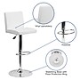 Flash Furniture Contemporary Vinyl Adjustable Height Barstool with Back, White, 2-Pieces (2CH92066WHGG)~#|#~sp88964818_sc7