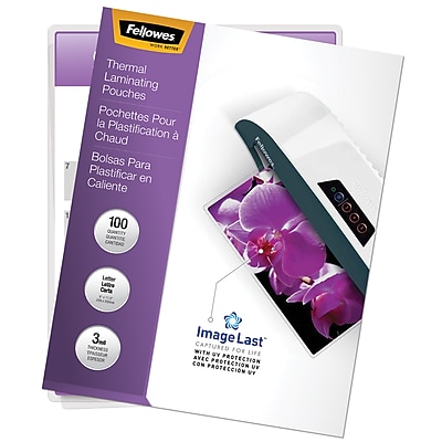 Fellowes Thermal Laminating Pouches & Cleaning Sheets - 100 Letter Size + 10 Cleaner Sheets