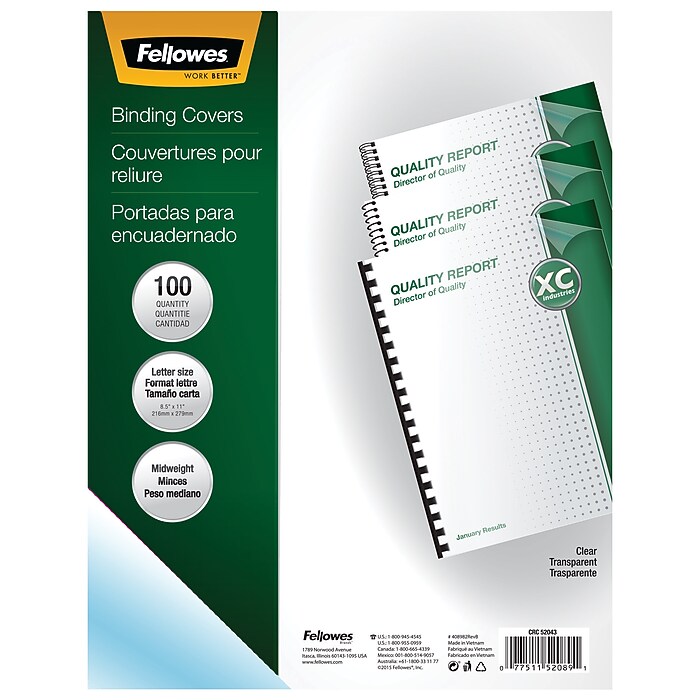 Chemises Reliure 50 Chemises De Présentation Fellowes Classic Grain - Format 11x8,5 Pouces, Couleur Marine Feuille Plastique Rigide
