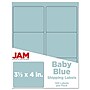 JAM Paper Shipping Labels, 3 3/8" x 4", Baby Blue, 6 Labels/Sheet, 20 Sheets/Pack (4052898)~#|#~sp89166502_sc7