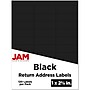 JAM Paper Address Labels, 1" x 2 5/8", Black,  30 Labels/Sheet, 4 Sheets/Pack (302228592)~#|#~sp89166504_sc7
