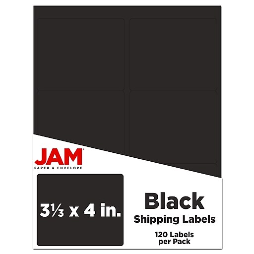 Paquete de 126 JAM PAPER Etiquetas de Direcciones para Envíos Blanco 33,8 x 101,6 mm Etiquetas Rectangulares de Envío