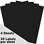 JAM Paper Address Labels, 1" x 2 5/8", Black,  30 Labels/Sheet, 4 Sheets/Pack (302228592)~#|#~sp89166524_sc7