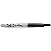 Sharpie Retractable Permanent Marker, Ultra Fine Tip, Black, Dozen (1735790)