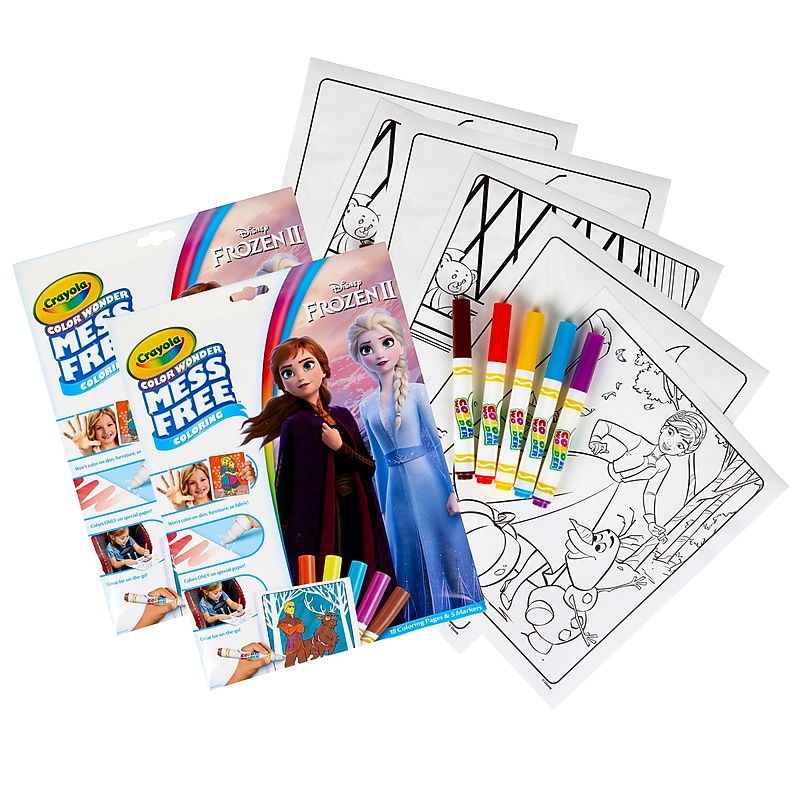 Crayola Color Wonder Mess Free Coloring Pad & Markers, Frozen 2, 2 Sets (BIN757002-2) image 1