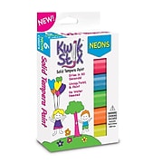 Kwik Stix Solid Tempera Paint Stick, 6 Assorted Neon Colors Per Pack, 6 Packs (TPG610-6)