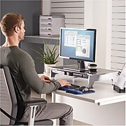 Fellowes Office Suites Premium Monitor Riser, Black/Silver (8031001)