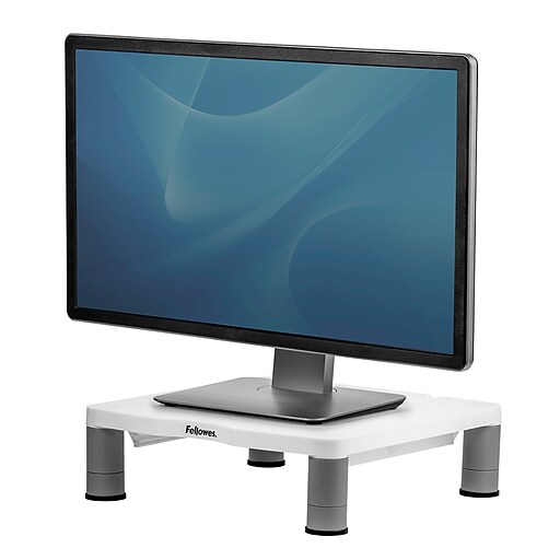Fellowes Standard Adjustable Monitor Riser, Up to 32", Platinum (91712