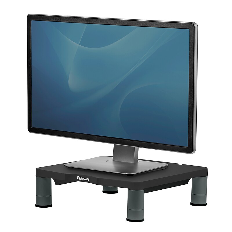Fellowes Standard Adjustable Monitor Riser, Up to 60 lbs., Graphite (9169301) image 1