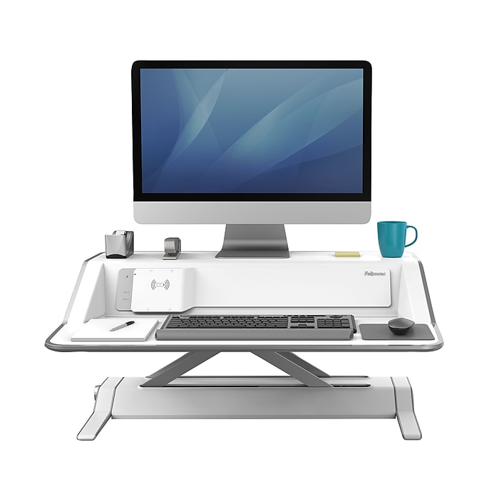 Fellowes Lotus DX Sit-Stand Workstation Adjustable Monitor Fellowes Lotus DX Sit-Stand Workstation Adjustable Monitor