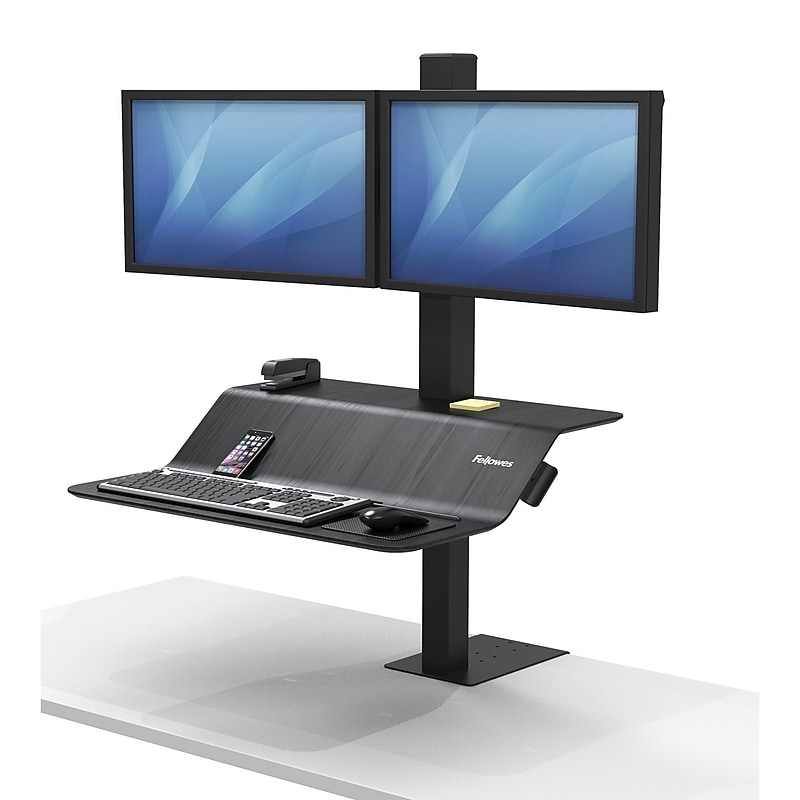 Fellowes Lotus Adjustable Monitor Stand, Black (8082001) image 1