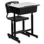 Flash Furniture Nila 24"W Rectangular Adjustable Standing Student Desk and Chair, Black/Gray (YUYCX04609010)~#|#~sp89548116_sc7