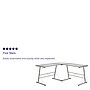 Flash Furniture 84" Glass L-Shape Computer Desk, Clear/Silver (NANCD22181)~#|#~sp89548194_sc7