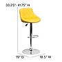 Flash Furniture Contemporary Vinyl Adjustable Height Barstool with Back, Yellow (CH82028AYEL)~#|#~sp89550816_sc7