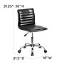 Flash Furniture Alan Armless Vinyl Swivel Low Back Task Office Chair, Black/Chrome (DS512BBK)~#|#~sp89550915_sc7