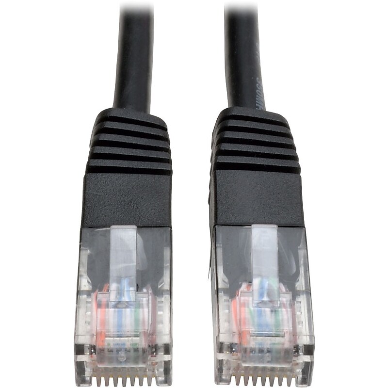 Tripp Lite N002-003-BK 3' CAT-5e Male/Male Cable, Black image 1