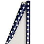 JAM Paper Wrapping Paper, 25 Sq Ft, Dark Blue with White Dots (277316985)~#|#~sp89551800_sc7