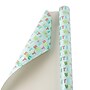 JAM Paper Christmas Wrapping Paper, 25 Sq. ft. x 30", Light Blue 'Let it Snow' (165534087)~#|#~sp89551828_sc7