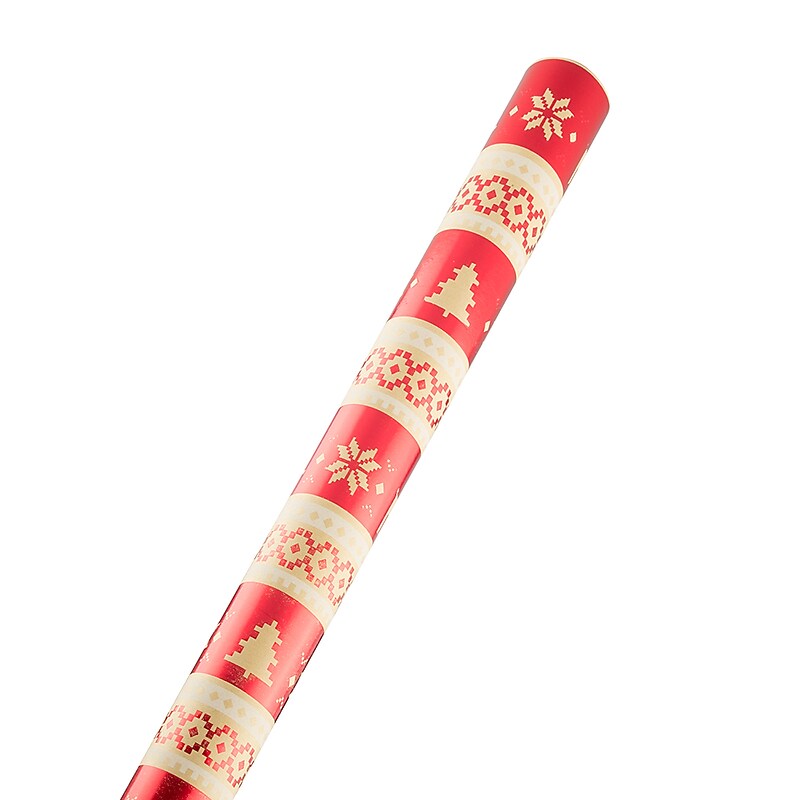 JAM Paper Christmas Wrapping Paper, 15 Sq. Ft, Pixel Christmas (376434104) image 1